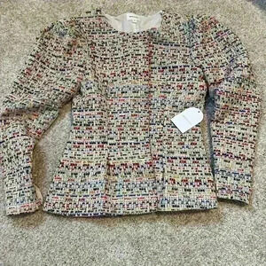 Song Of Style Elma Tweed Jacket Top In Rainbow Multi 
Gorgeous Tweed Jacket